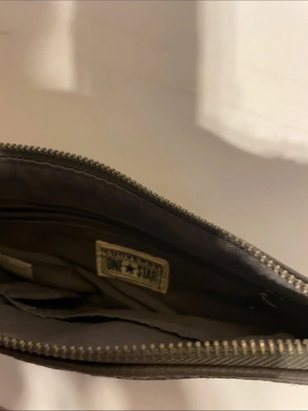 Converse Gray Wristlet Clutch with Grommet Trim